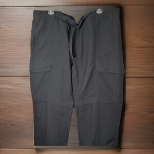 The North Face Pants Mens Gray Convertible Zip Off Cargo Nylon Hiking XL